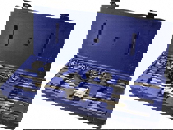 Tap & Die Set: 1/4-20 to 1/2-13 Taps, 1/4-20 to 1/2-13 Dies, UNC